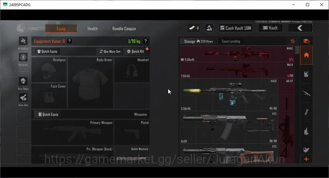 Arena Breakout Accounts High-End [MOBILE] Lv30|SV 35M|CV 16M|Ready Raid|Sumek Suit Machete|Many Weapon Skin|GearSkin|CN 2
