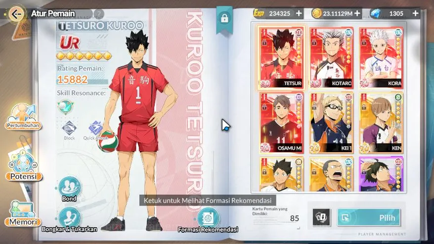 HAIKYU!! FLY HIGH Accounts SEA|Lvl 44|4 UR+Memo [TetsuroKuroo,KotaroBokuto,KoraiHoshiumi,OsamuMiya]+14 SSR 3
