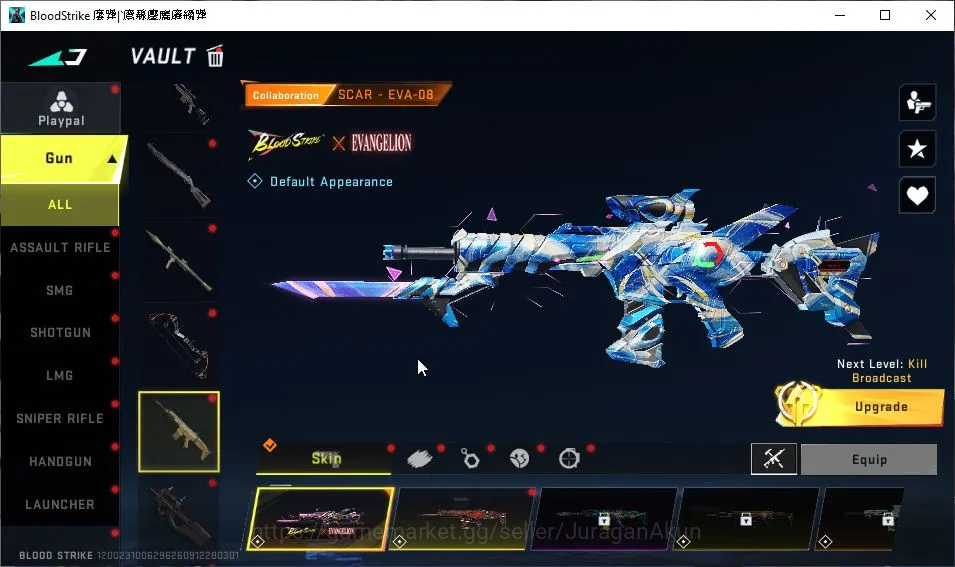 Blood Strike Accounts Mid-Tier Asia|Collab EVA(MCX-Eva00,Scar-Eva08)| Mele Katana |13 Ultra (M4A1,Galil,UMP45,Etc) +3 3