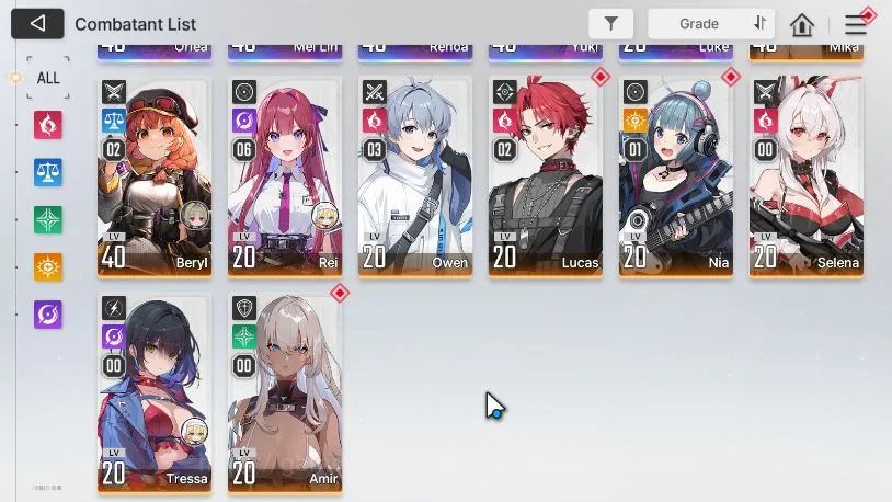 Chaos Zero Nightmare Accounts GLOBAL|Lv38|5 SSR(Orlea M1,Mei Lin,Renoa,Yuki,Luke)+ 10SR(Mika M5,Beryl M2,Rei M6,Etc) 18SR 3