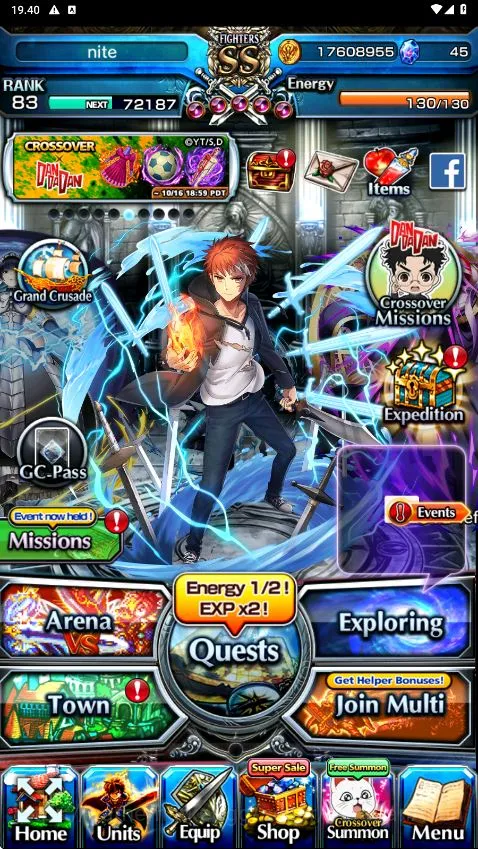 Global|Rank 83|1 Sp art|9 Ascend|(StarkTW,MiyuTW,AlbedoTW,DemonLV,DIablo,Shiro,etc)+Lpot272|Check SS|(GS1392) Grand Summoners Mid-Game Global|Rank 83|1 Sp art|9 Ascend|(StarkTW,MiyuTW,A image 1