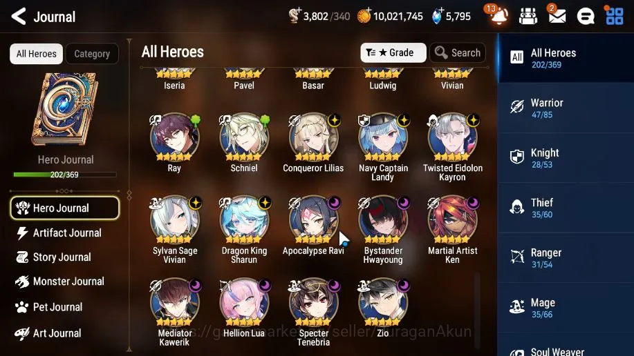 Epic Seven Accounts High-End Global|Trippel Sever|Verif|14 2