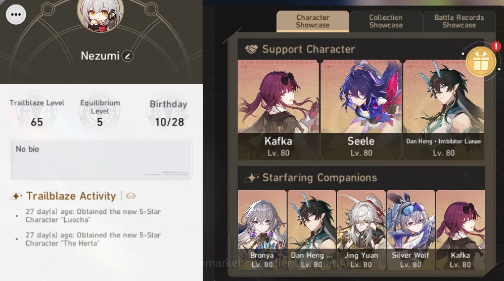 Honkai Star Rail Mid Game ASIA [TL65] 9 Limited (Acheron+Sign, Kafka+Sign, D image 1