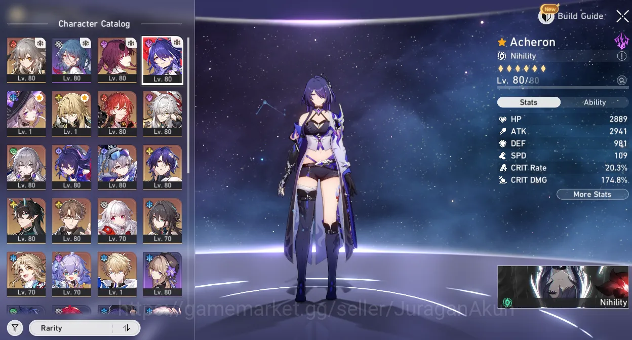 Honkai Star Rail Accounts Mid Game ASIA [TL65] 9 Limited (Acheron+Sign, Kafka+Sign, DanHengIL+Sign, The Herta 5