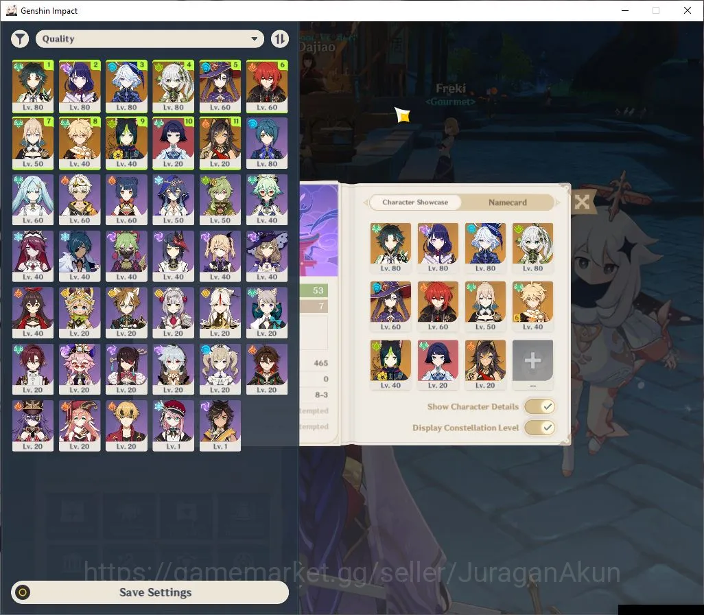 Genshin Impact Mid Game ASIA | AR 53 | 4 Limited+4 [5 Star Weapon]| Furina image 1