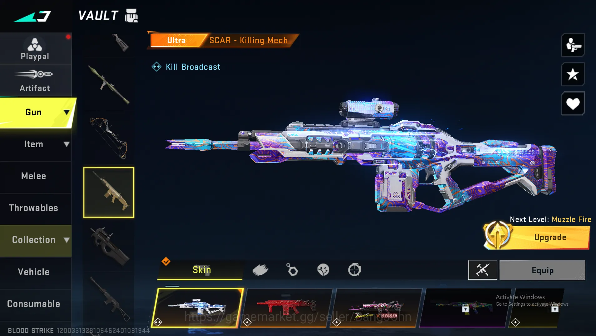 Blood Strike Accounts Others AK47 Eternal | Axe Minecraft | MP5 Legend | Glock Legend | Vector Legend |  M4 Ultra | KAG 10