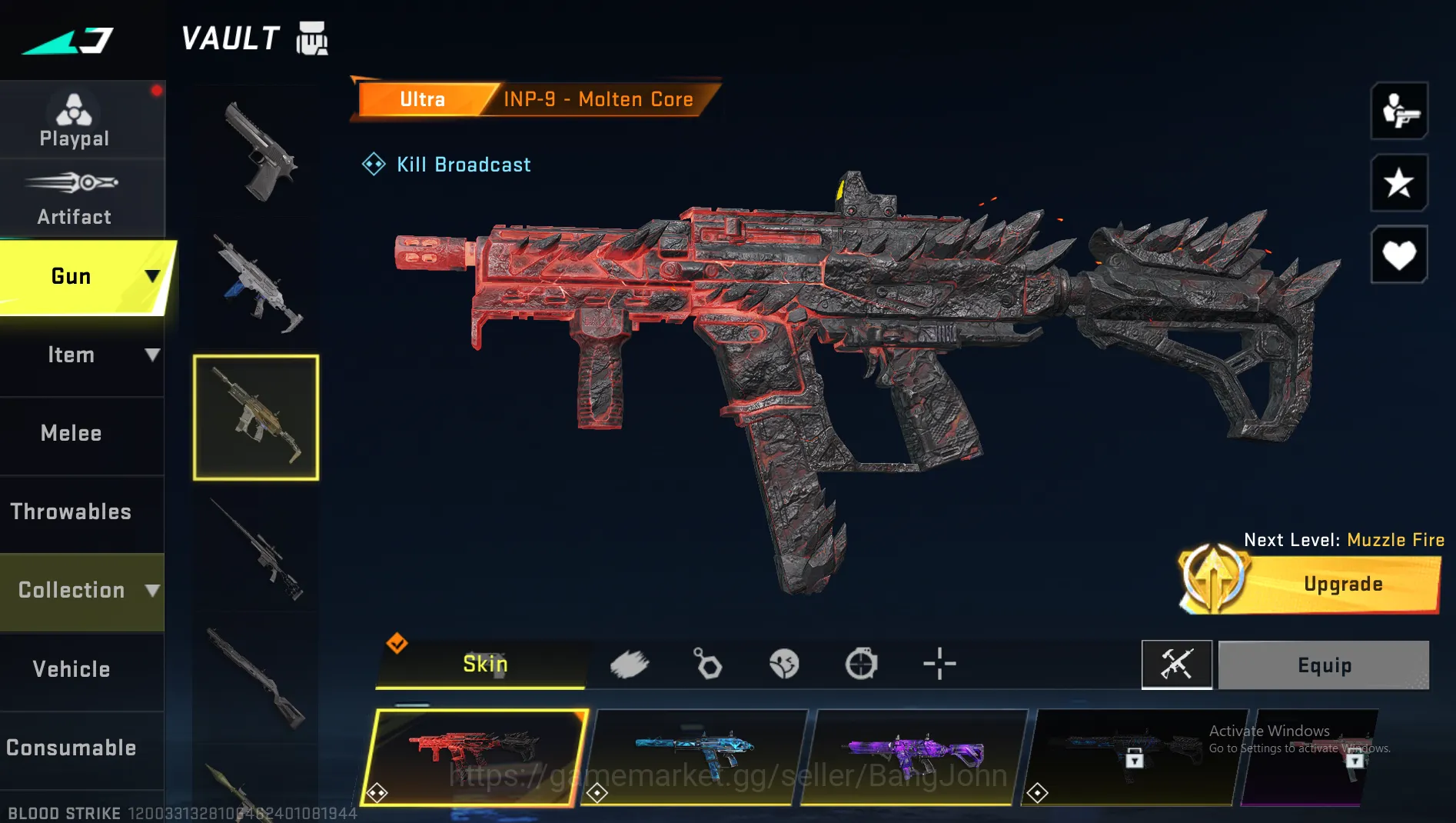 Blood Strike Accounts Others AK47 Eternal | Axe Minecraft | MP5 Legend | Glock Legend | Vector Legend |  M4 Ultra | KAG 11