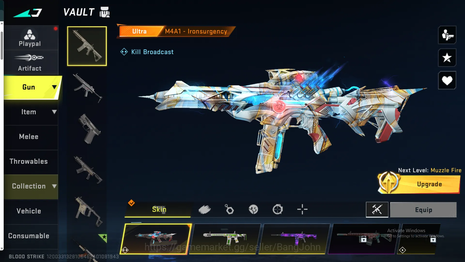 Blood Strike Accounts Others AK47 Eternal | Axe Minecraft | MP5 Legend | Glock Legend | Vector Legend |  M4 Ultra | KAG 14