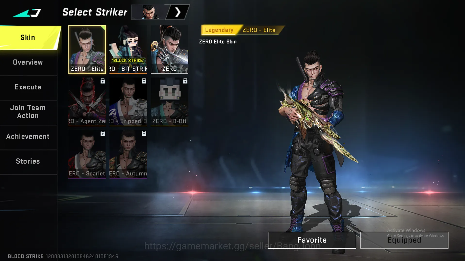 Blood Strike Accounts Others AK47 Eternal | Axe Minecraft | MP5 Legend | Glock Legend | Vector Legend |  M4 Ultra | KAG 3