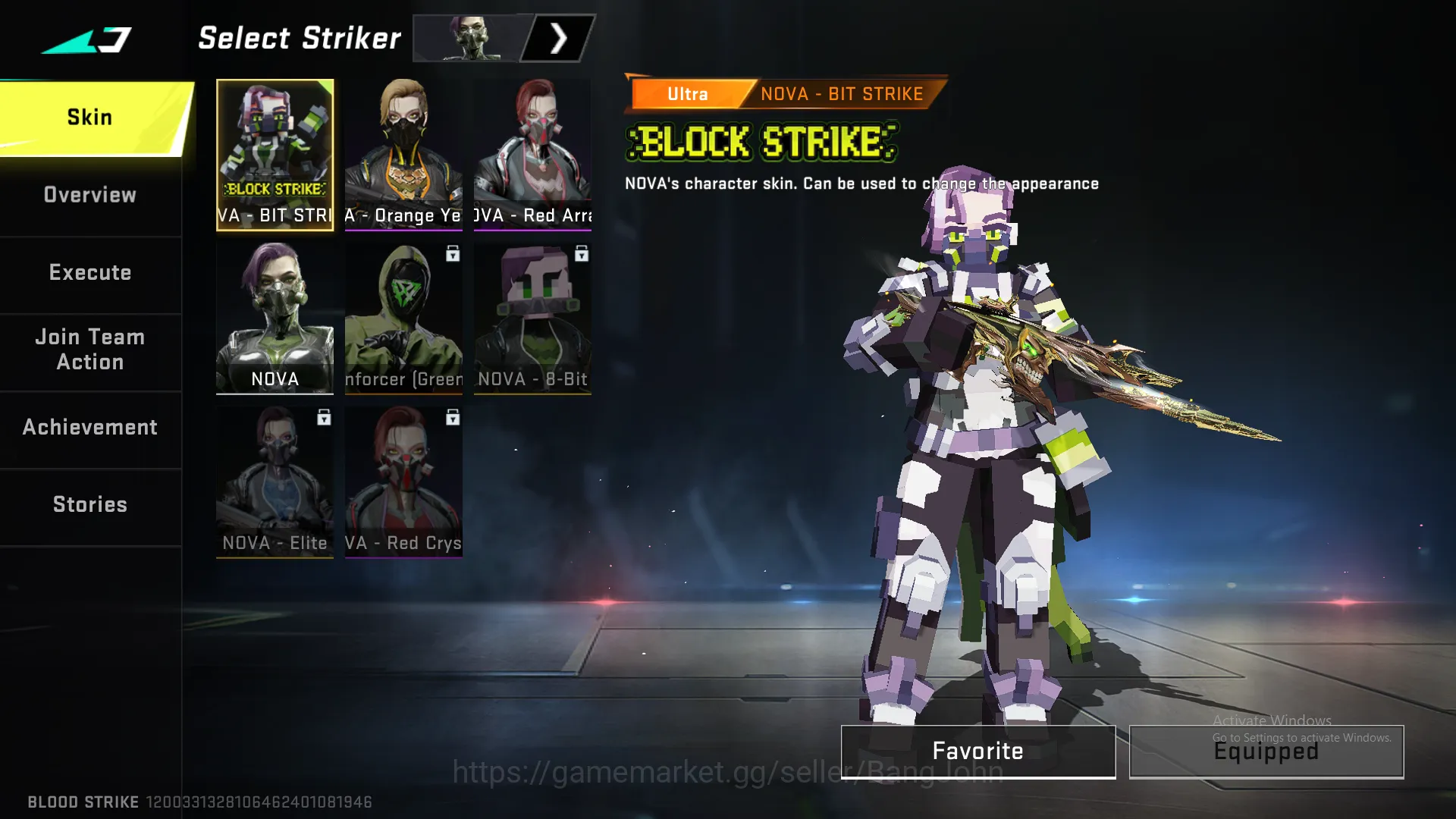 Blood Strike Accounts Others AK47 Eternal | Axe Minecraft | MP5 Legend | Glock Legend | Vector Legend |  M4 Ultra | KAG 4
