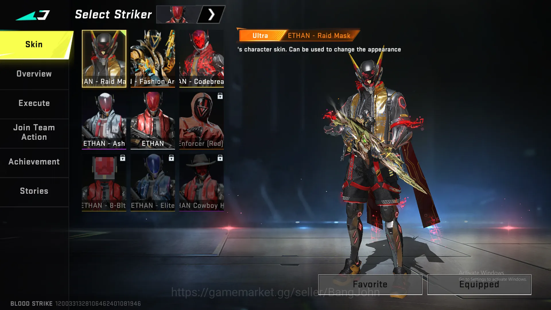 Blood Strike Accounts Others AK47 Eternal | Axe Minecraft | MP5 Legend | Glock Legend | Vector Legend |  M4 Ultra | KAG 6