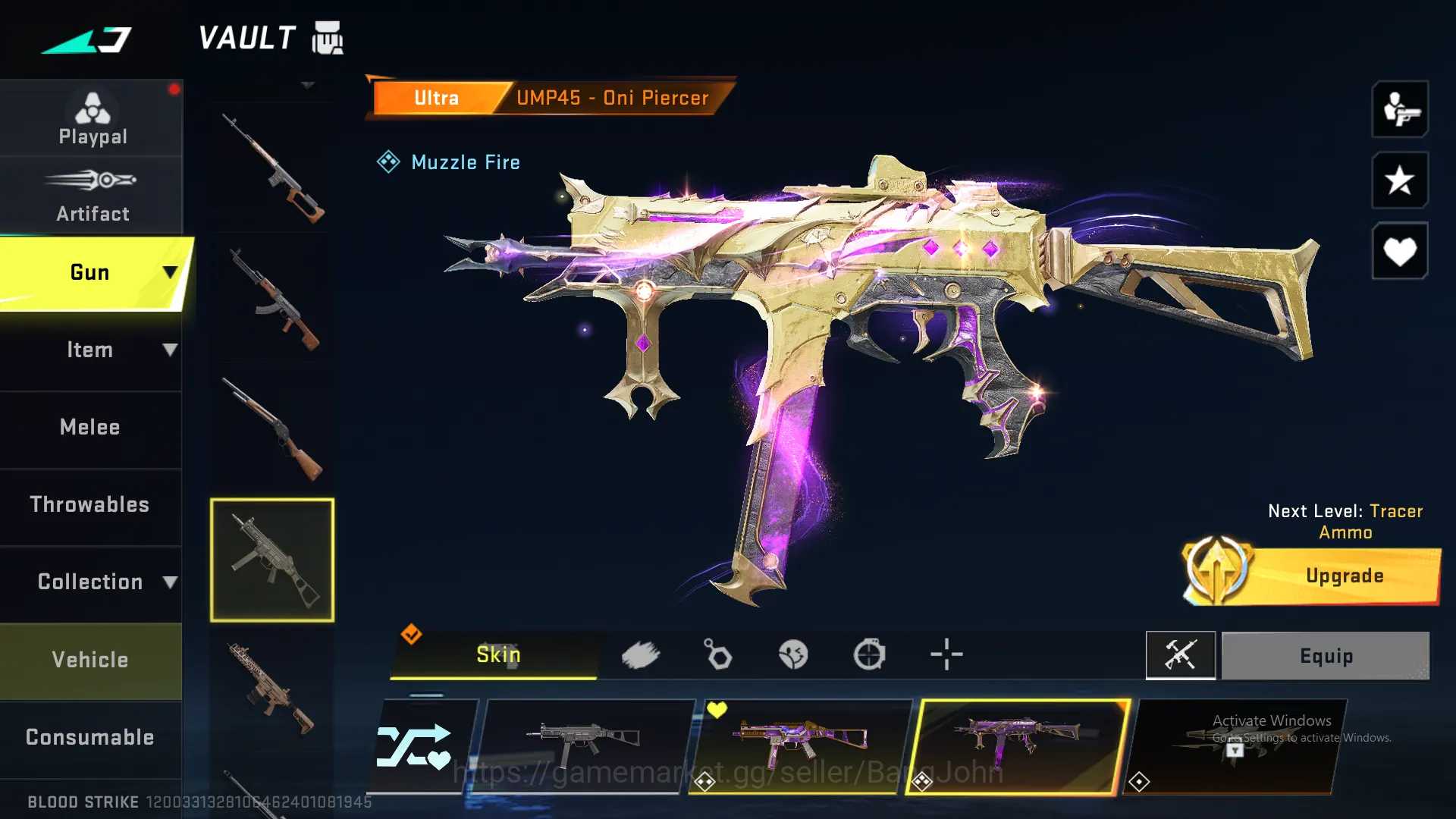 Blood Strike Accounts Others AK47 Eternal | Axe Minecraft | MP5 Legend | Glock Legend | Vector Legend |  M4 Ultra | KAG 8