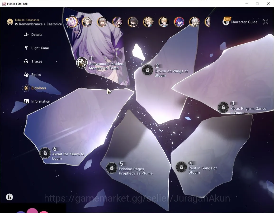 Honkai Star Rail Accounts ASIA|TL70|12 Limited|[Castorice(Sign+E1),Acheron(S image 3