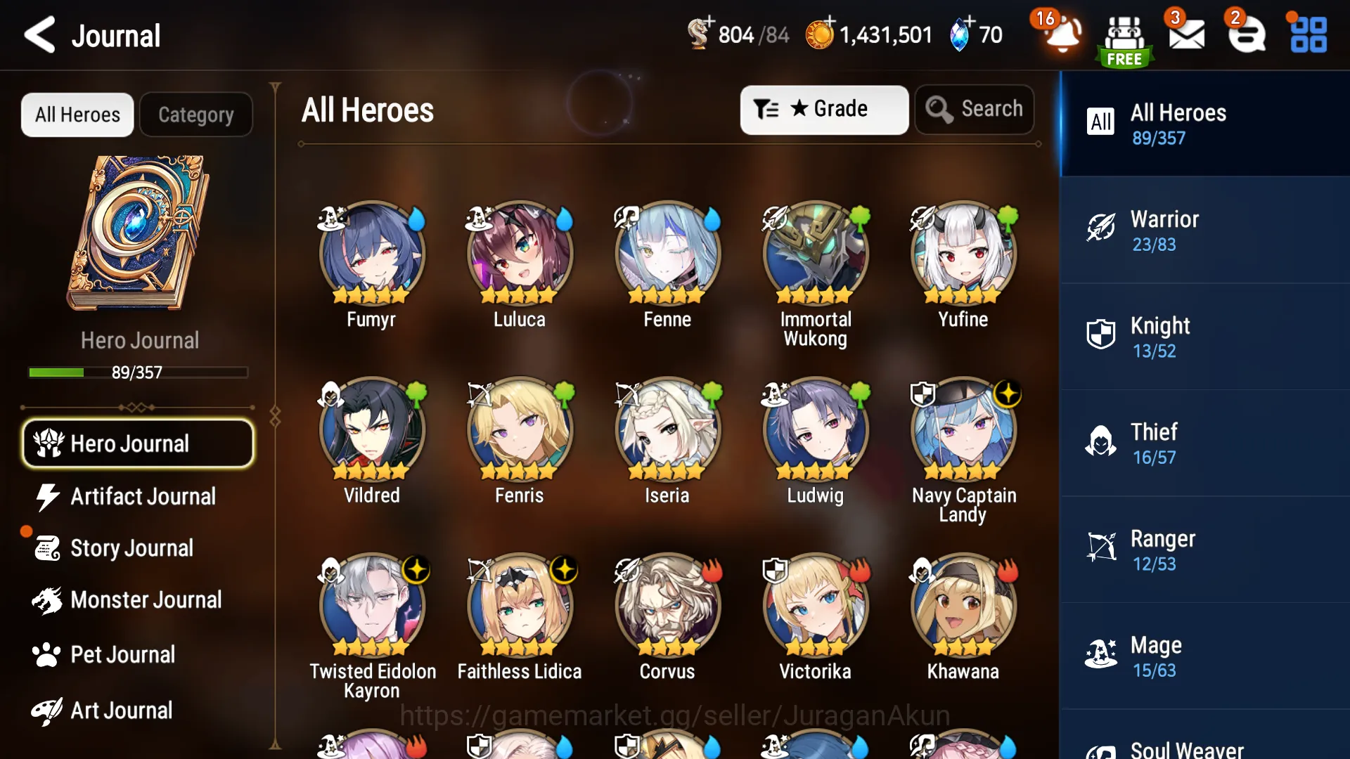 Epic Seven Accounts Global Unverif||Fresh Starter| ML Candi,Kayaron,Li image 4