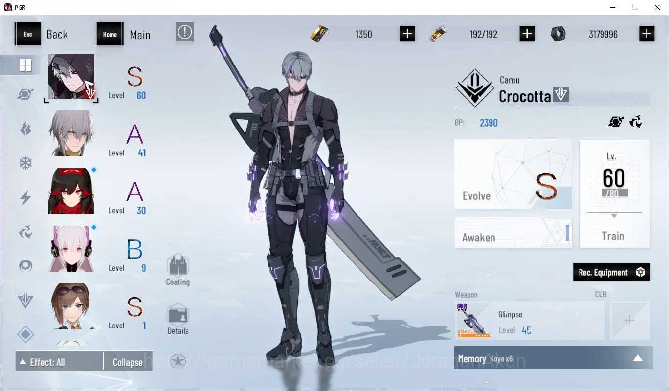 Punishing: Gray Raven Accounts Mid-Game ASIA | Lucai CW+Sign, Ishmael, Feral | Char&Weap Selecter | Chapter 4 |Log GOOGLE 5
