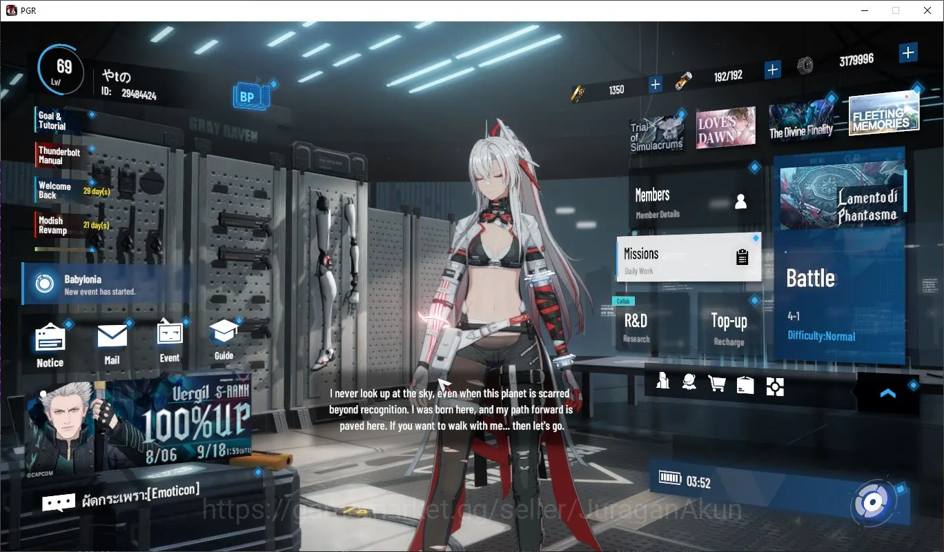 Punishing: Gray Raven Accounts Mid-Game ASIA | Lucai CW+Sign, Ishmael, Feral | Char&Weap Selecter | Chapter 4 |Log GOOGLE 6