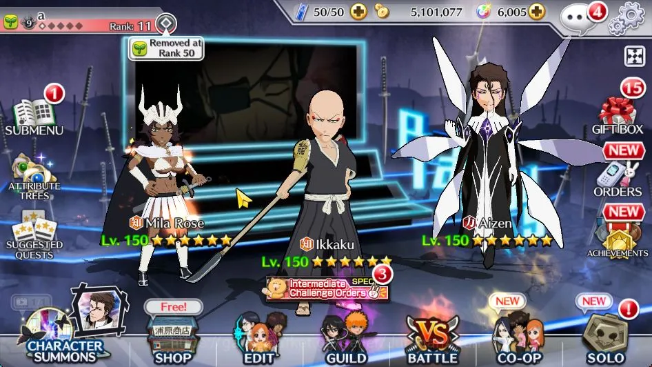 Bleach: Brave Souls Accounts Starter [GLOBAL]6K Orbs+Fresh All Story|Ikkaku TYBW26,Aizen Renewed,TYBW25(Mila