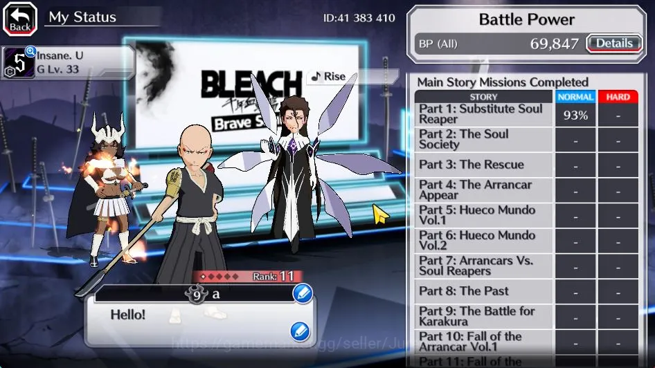 Bleach: Brave Souls Accounts Starter [GLOBAL]6K Orbs+Fresh All Story|Ikkaku TYBW26,Aizen Renewed,TYBW25(Mila 3