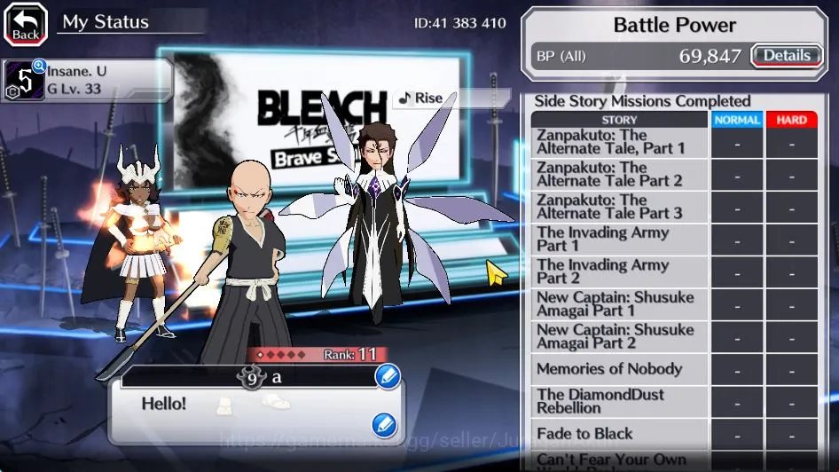 Bleach: Brave Souls Accounts Starter [GLOBAL]6K Orbs+Fresh All Story|Ikkaku TYBW26,Aizen Renewed,TYBW25(Mila 4
