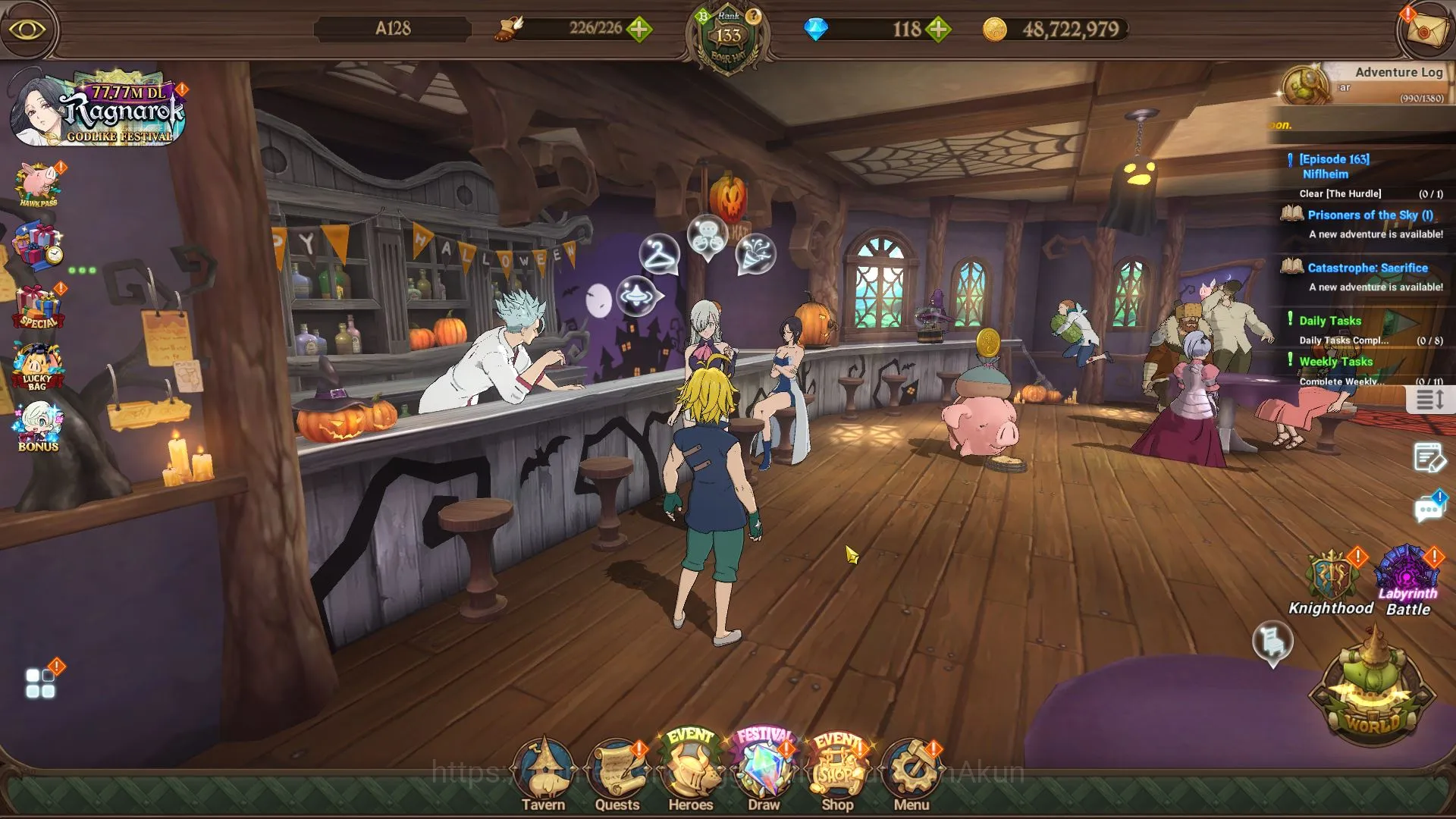 The Seven Deadly Sins: Grand Cross Accounts Endgame ASIA|6,4M CC|6LR+7UR+Many 3