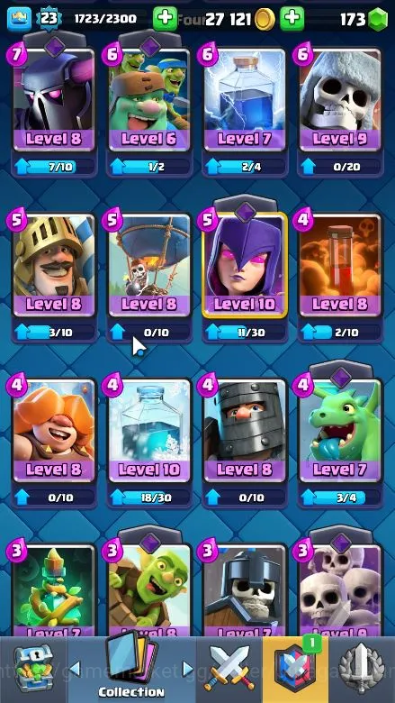 Clash Royale Accounts Midgame Lvl 23|Trophy 2959|KTL 9|Limited Skin|Card 63|2 EVO,17 Epic,21 Rare,23 Common|TakeEmail(CR1099) 2