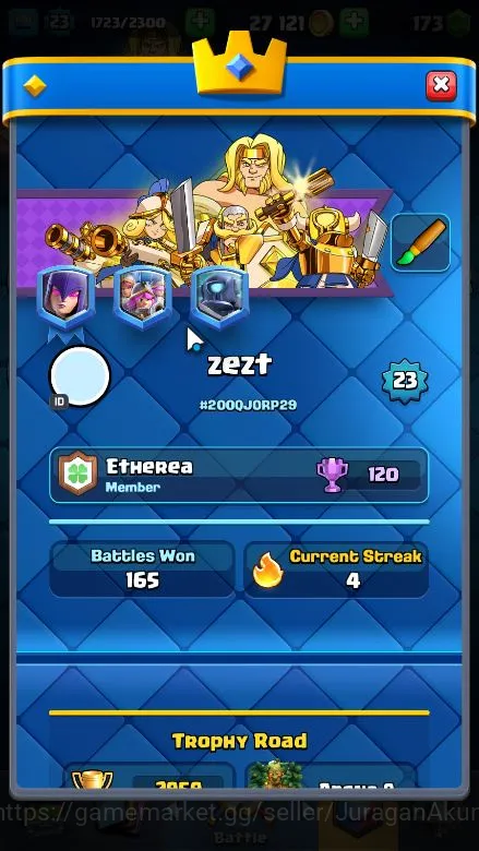 Clash Royale Accounts Midgame Lvl 23|Trophy 2959|KTL 9|Limited Skin|Card 63|2 EVO,17 Epic,21 Rare,23 Common|TakeEmail(CR1099) 3