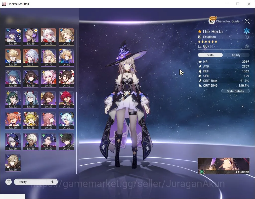 Honkai Star Rail Accounts Mid Game ASIA|TL 70| 14 Limit|[Anaxa,The Herta,Acheron]+Sign Avent,3B,Dante,Cyredra,Etc|MC 4