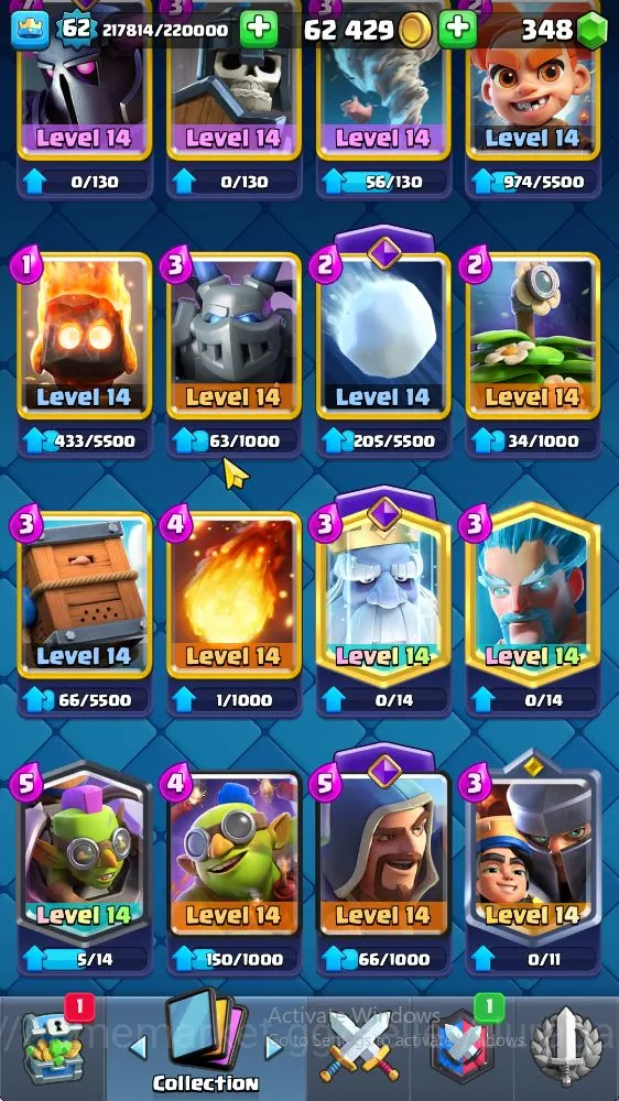 Clash Royale Accounts High-End Lvl 62|Trophy 10578|KTL 15|Limited Skin|Card 121|1 Hero,22 EVO,5 Max,8 Champ,21 Legend,33 5