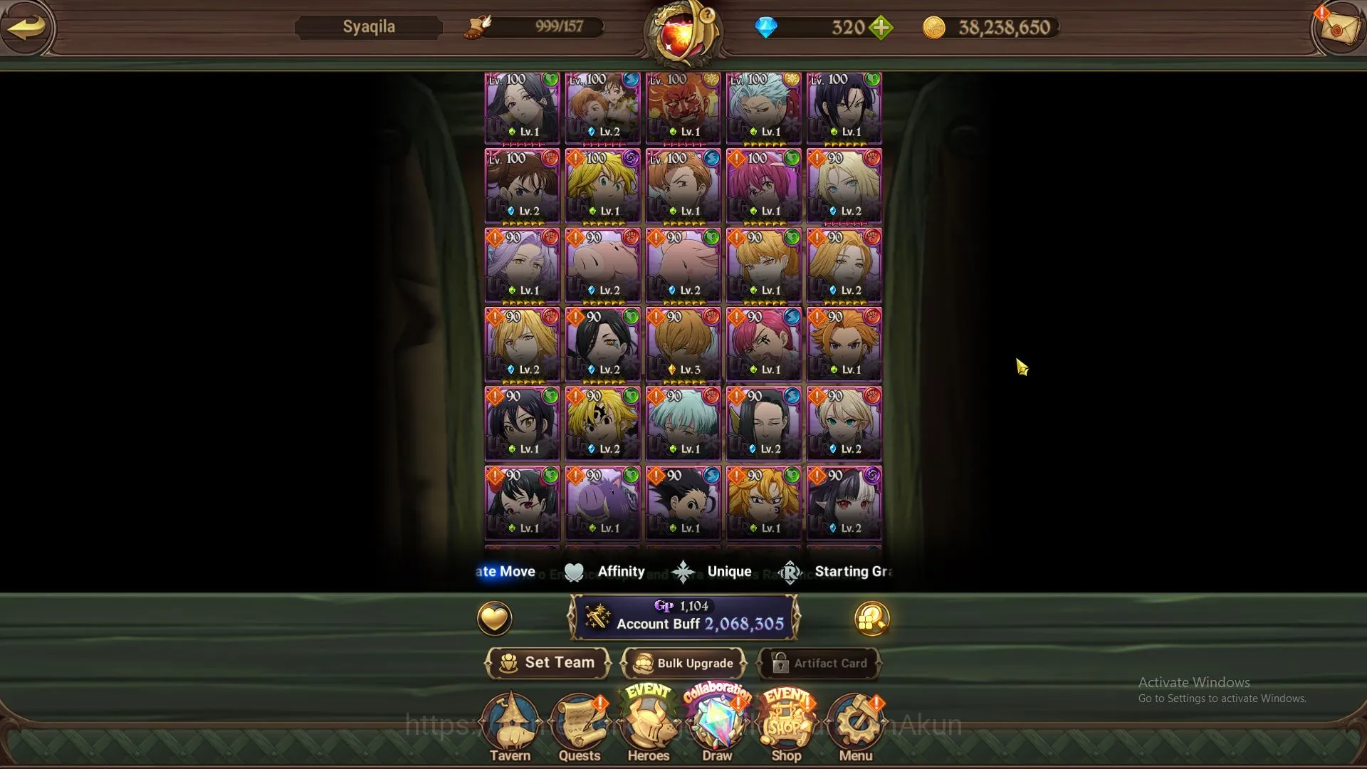 The Seven Deadly Sins: Grand Cross Accounts Midgame ASIA|2M CC| 5 UR + Blessing Collabs + 320 Gems 4