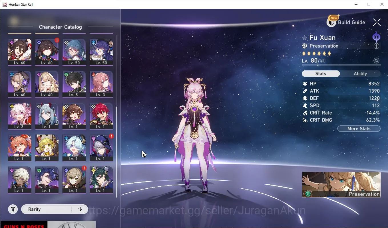 Honkai Star Rail Accounts Mid Game Asia [TL63] | Boothil+Sign, Ruan Mei, Fuxuan, Aventurine, Jingliu, and ETC | Take Email 2