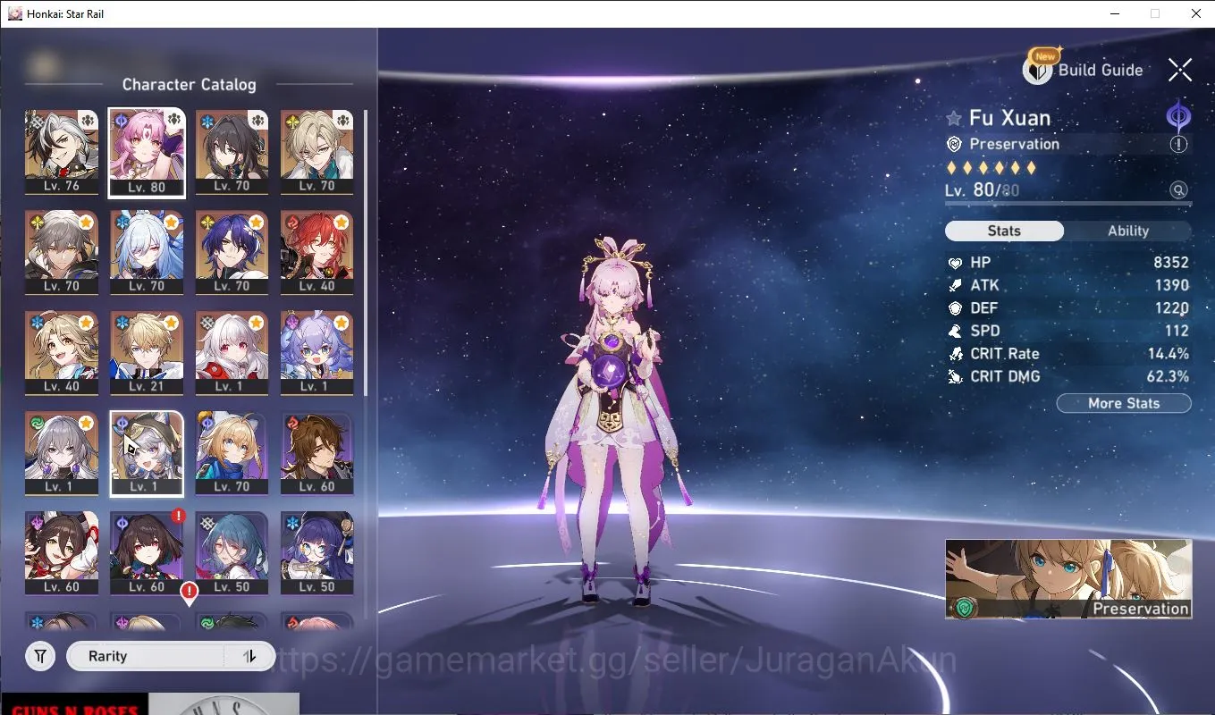 Honkai Star Rail Accounts Mid Game Asia [TL63] | Boothil+Sign, Ruan Mei, Fuxuan, Aventurine, Jingliu, and ETC | Take Email 3