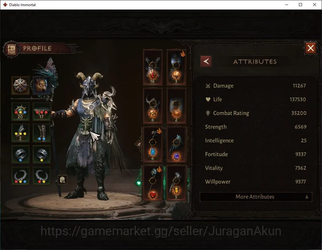 Diablo Immortal Accounts Mid-Tier EU - Sescheron|Lv60(561) Druid|35K CR|Reso 390|Inferno I|Paragon Maledictor|Hell Lv 4