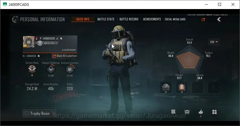 Arena Breakout Accounts Mid-Tier [MOBILE] Lvl 30|SV 24M|CV 7M|Sumek Suit Machete Peace FAL Fierce MPX P90 Peak 4