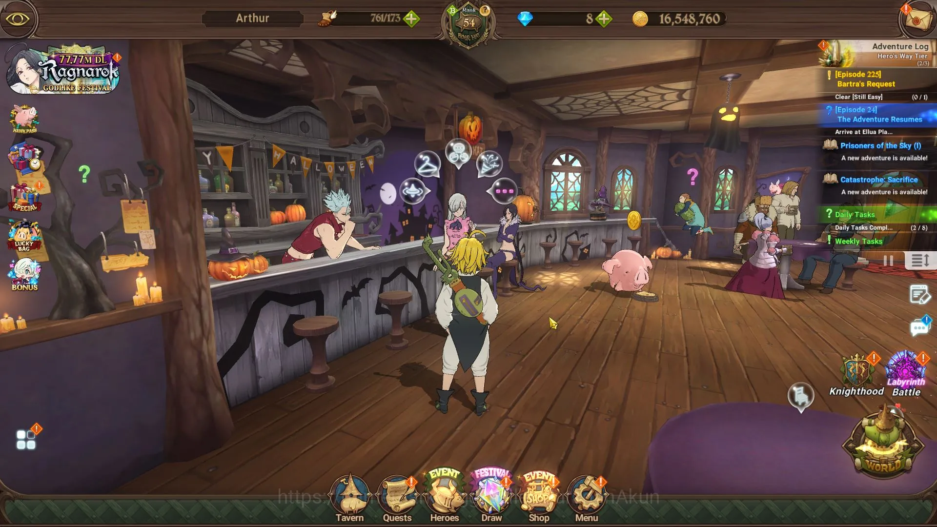 The Seven Deadly Sins: Grand Cross Accounts Midgame Global | 2,5M CC | 3 UR | Fate Skuld, Thor 2/6, Sabunak | Code Only 2