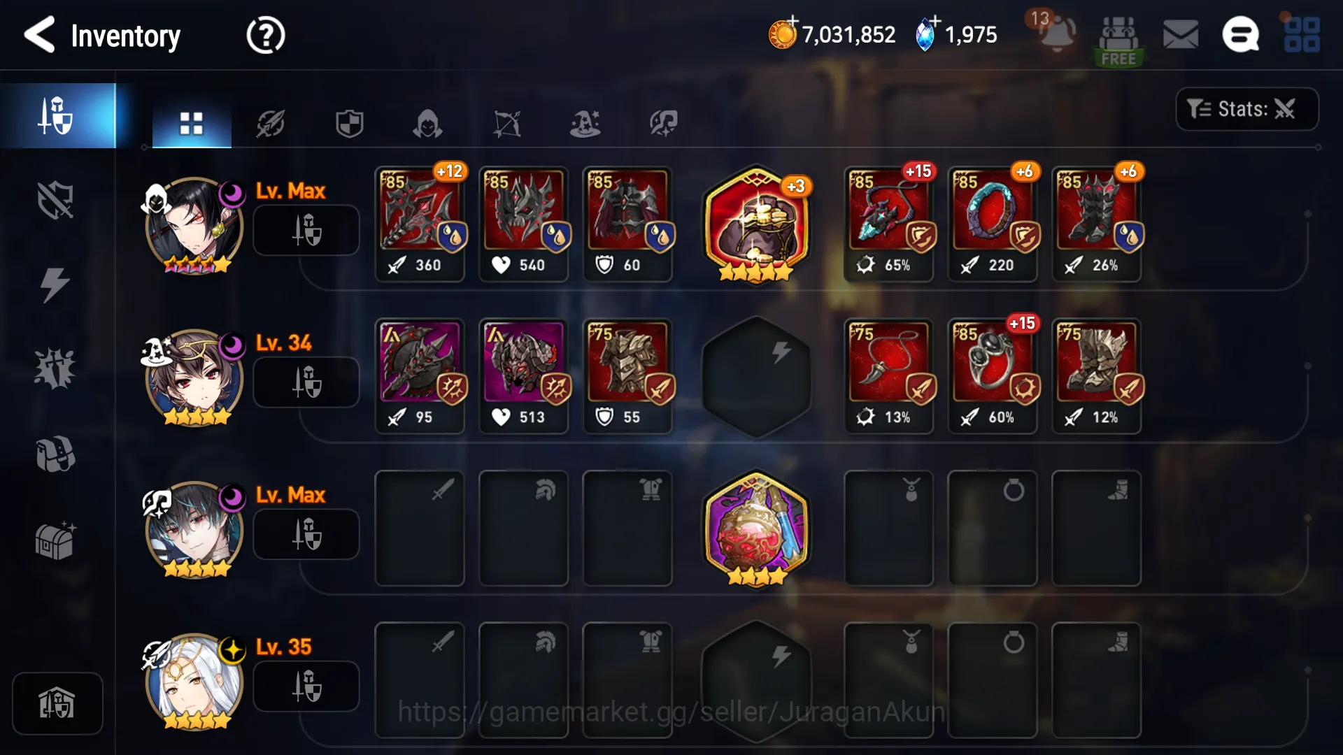 Epic Seven Accounts Starter Global Unverif|Starter 4 ML(JKise, AElena, RViolet, DDRay)|1.9k SStone|Bless On|Poh On|Log 9