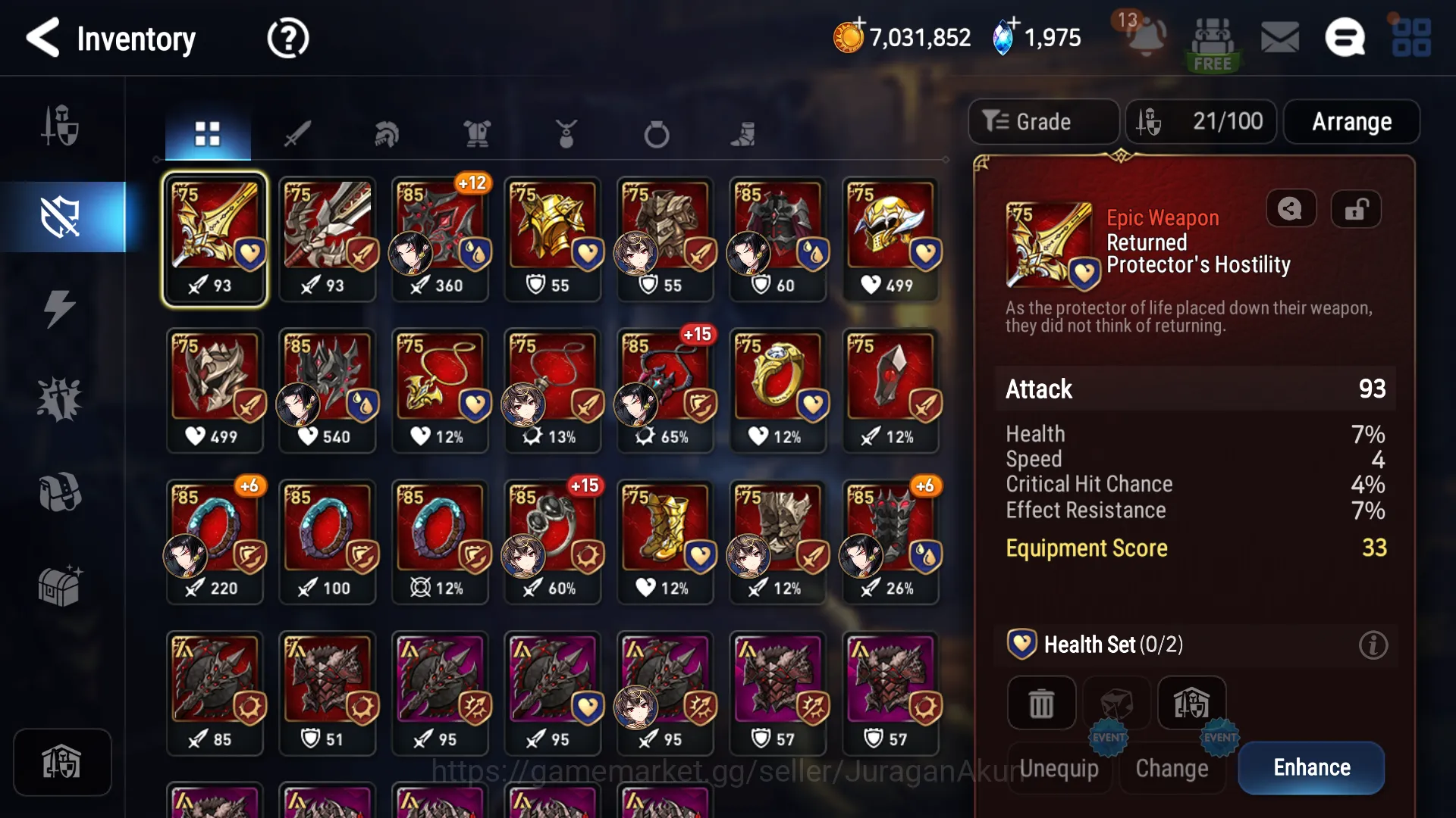 Epic Seven Accounts Starter Global Unverif|Starter 4 ML(JKise, AElena, RViolet, DDRay)|1.9k SStone|Bless On|Poh On|Log 3