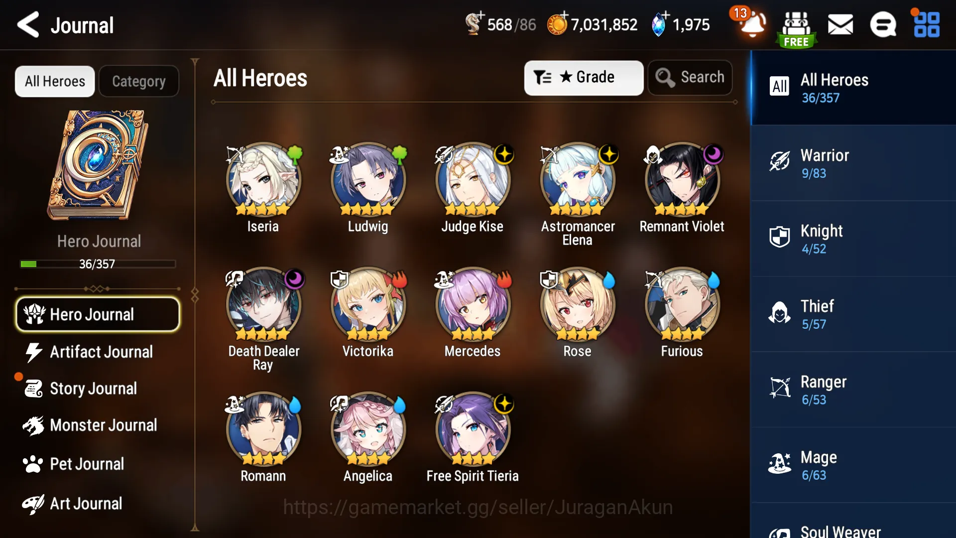 Epic Seven Accounts Starter Global Unverif|Starter 4 ML(JKise, AElena, RViolet, DDRay)|1.9k SStone|Bless On|Poh On|Log 4
