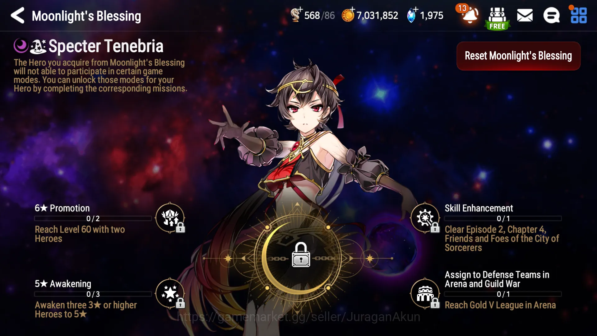Epic Seven Accounts Starter Global Unverif|Starter 4 ML(JKise, AElena, RViolet, DDRay)|1.9k SStone|Bless On|Poh On|Log 6