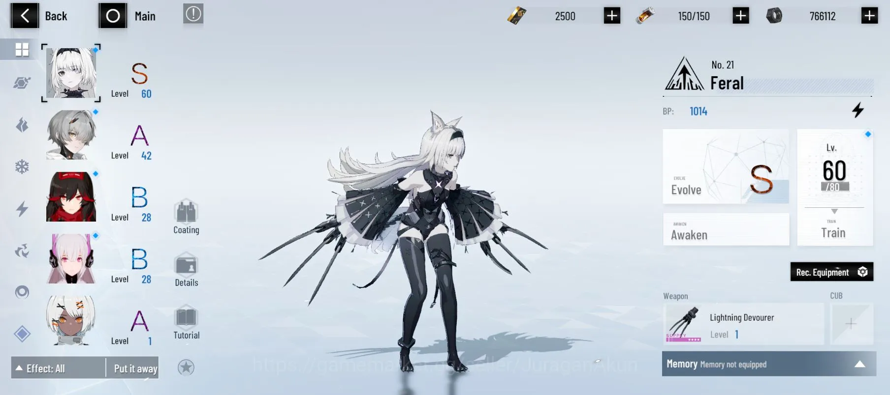 Punishing: Gray Raven Accounts Starter ASIA | Starter | Nanami Startrail, LuciaCW, Feral | Chapter 2 | Char & Wpn SelecterON 4