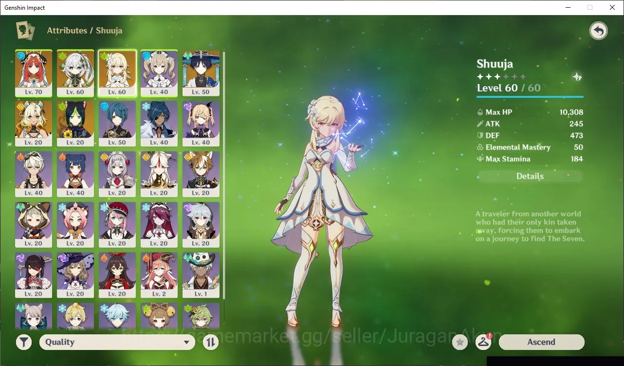 Genshin Impact Accounts Mid Game ASIA|AR39|4 Limited +1[5 Star's Weapon]|Nilou,Nahida,Wanderer,Xilonen|MC Female|Take Email 2