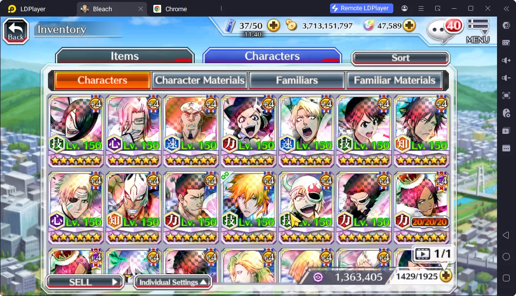Bleach: Brave Souls Accounts High-End [GLOBAL] 47K Orbs|Nelliel 10th Art,Gremmy 9th Anniv, Ichigo 9th, Byakuya 2