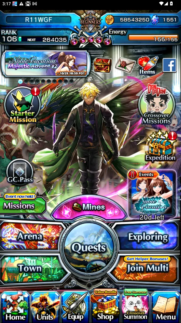 Grand Summoners Accounts Global|Rank 106|Chapter 10|1550 Crystall + 14 Asce image 1