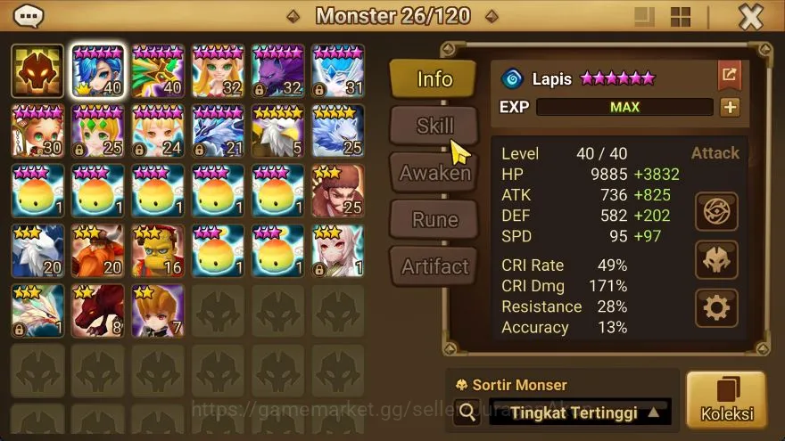 Summoners War: Sky Arena Accounts ASIA Lv20|1 NB5 (Teshar) + 10 *6 Monster + SWC25 1 image 5