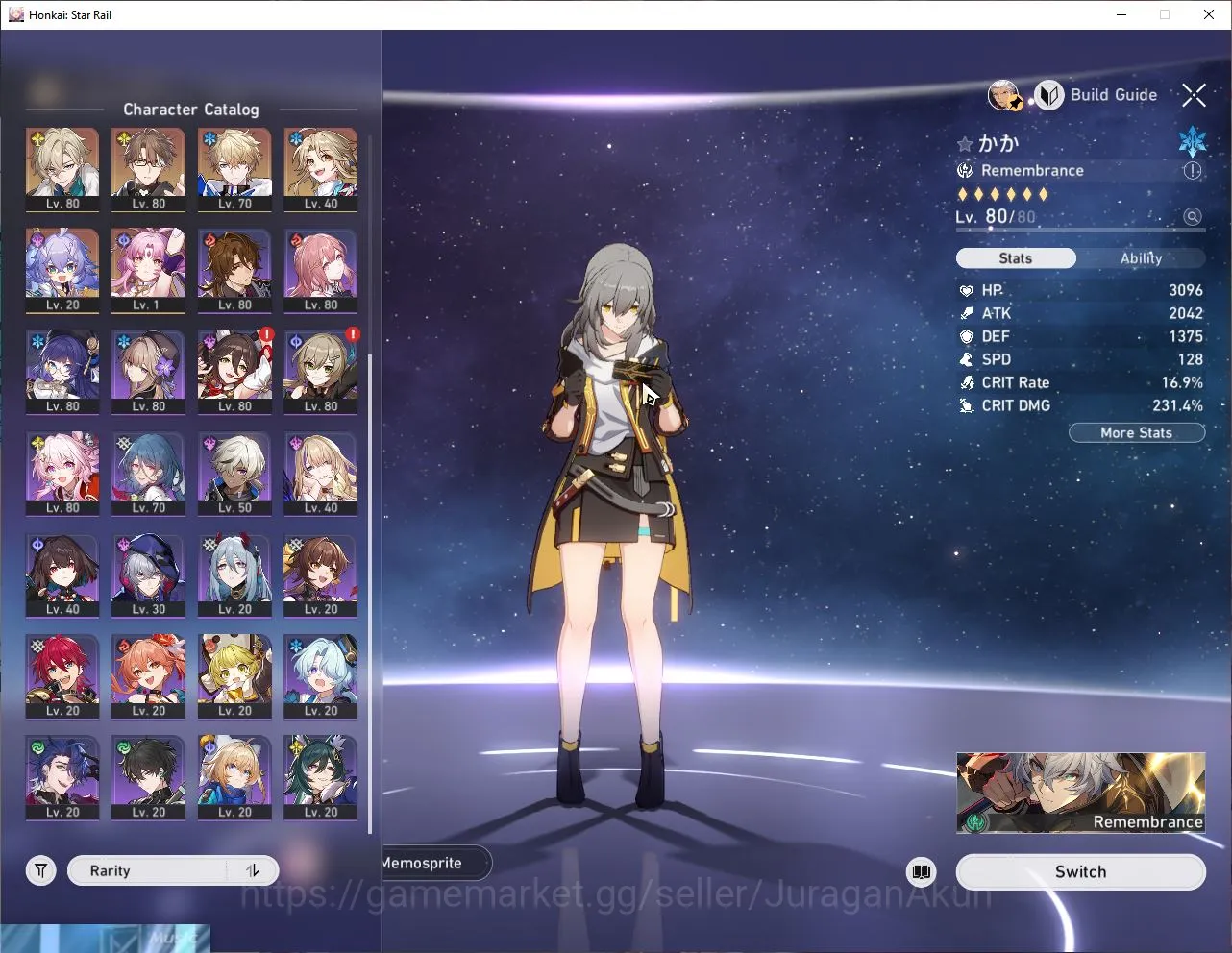 Honkai Star Rail Accounts Mid Game ASIA|TL70|8 Limit [SaberE1+Sign,Sunday,FireflyE1+Sign,The 4