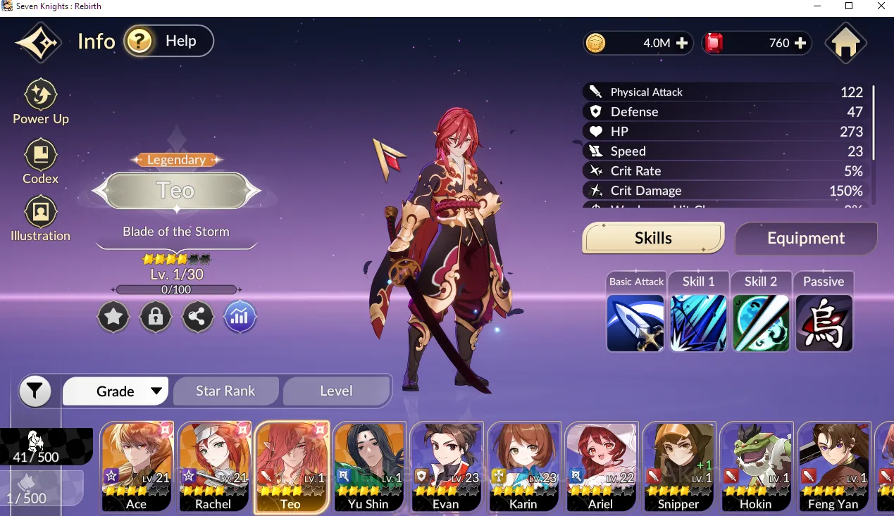 Seven Knights Re:Birth Accounts [Re;BIRTH] Global Fresh Starter 4 Legendary (Teo,  image 1