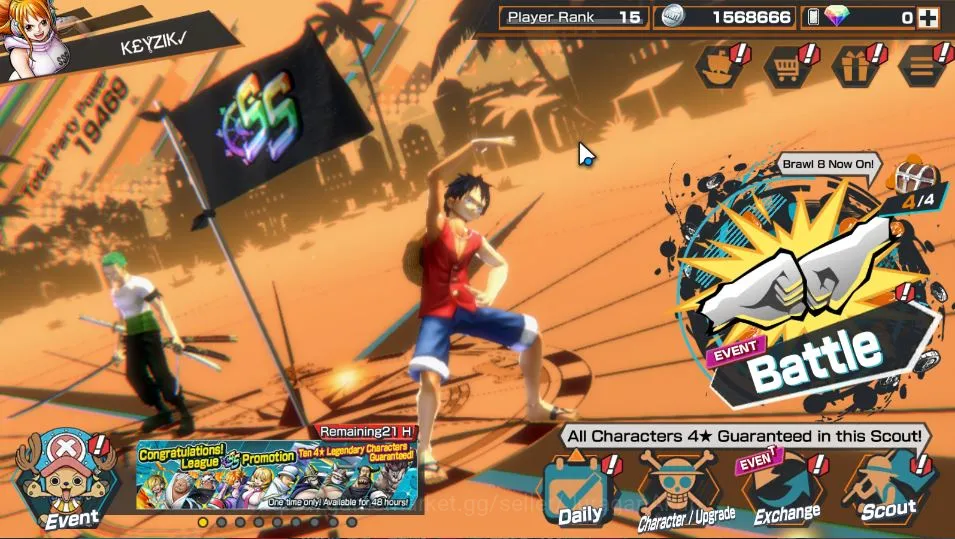 One Piece Bounty Rush Accounts Starter Global|4 META EX|Blackbeard Pirates Kuzan,Raid Oni Zoro,Seraphim S-Snake,Daimyo Kuri 4