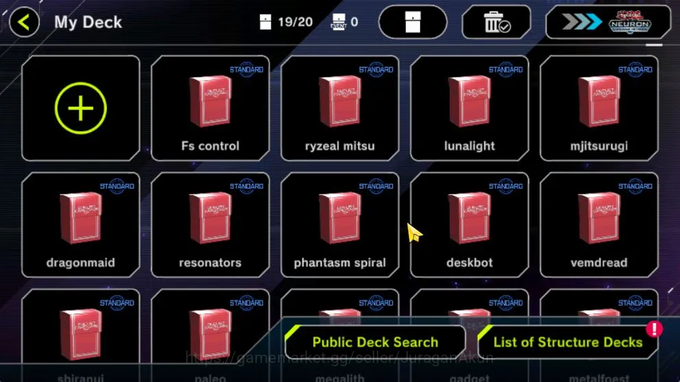 Yu-Gi-Oh! Master Duel Accounts Lv 18 | 19 Deck|FS Control, Ryzeal-Mitsu, Lunaligh image 2