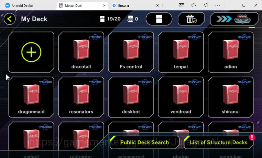Yu-Gi-Oh! Master Duel Accounts Lv 18 | 19 Deck|Dracotail, Tenpai,  Fiendsmith Con image 2