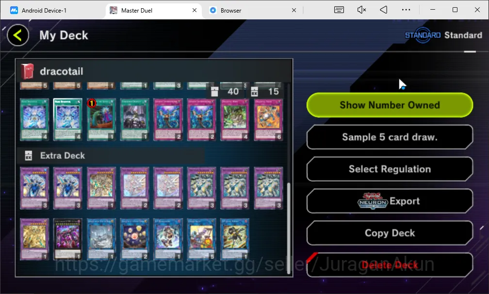 Yu-Gi-Oh! Master Duel Accounts Lv 18 | 19 Deck|Dracotail, Tenpai,  Fiendsmith Con image 4
