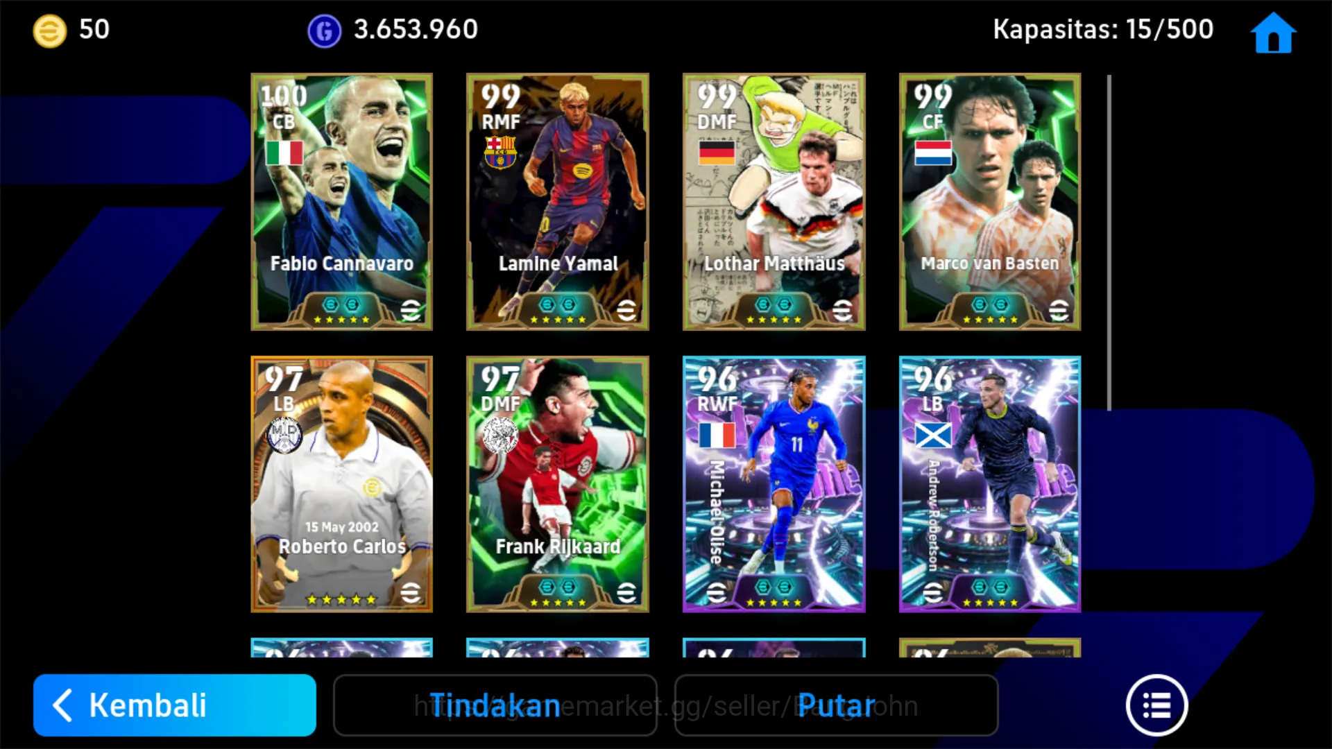 eFootball Accounts Others EFB321B POwer 3172 | Yamal Balon Dor , Mathaus Tsubasa , Van basten , Cannavaro | Manager Pep 4
